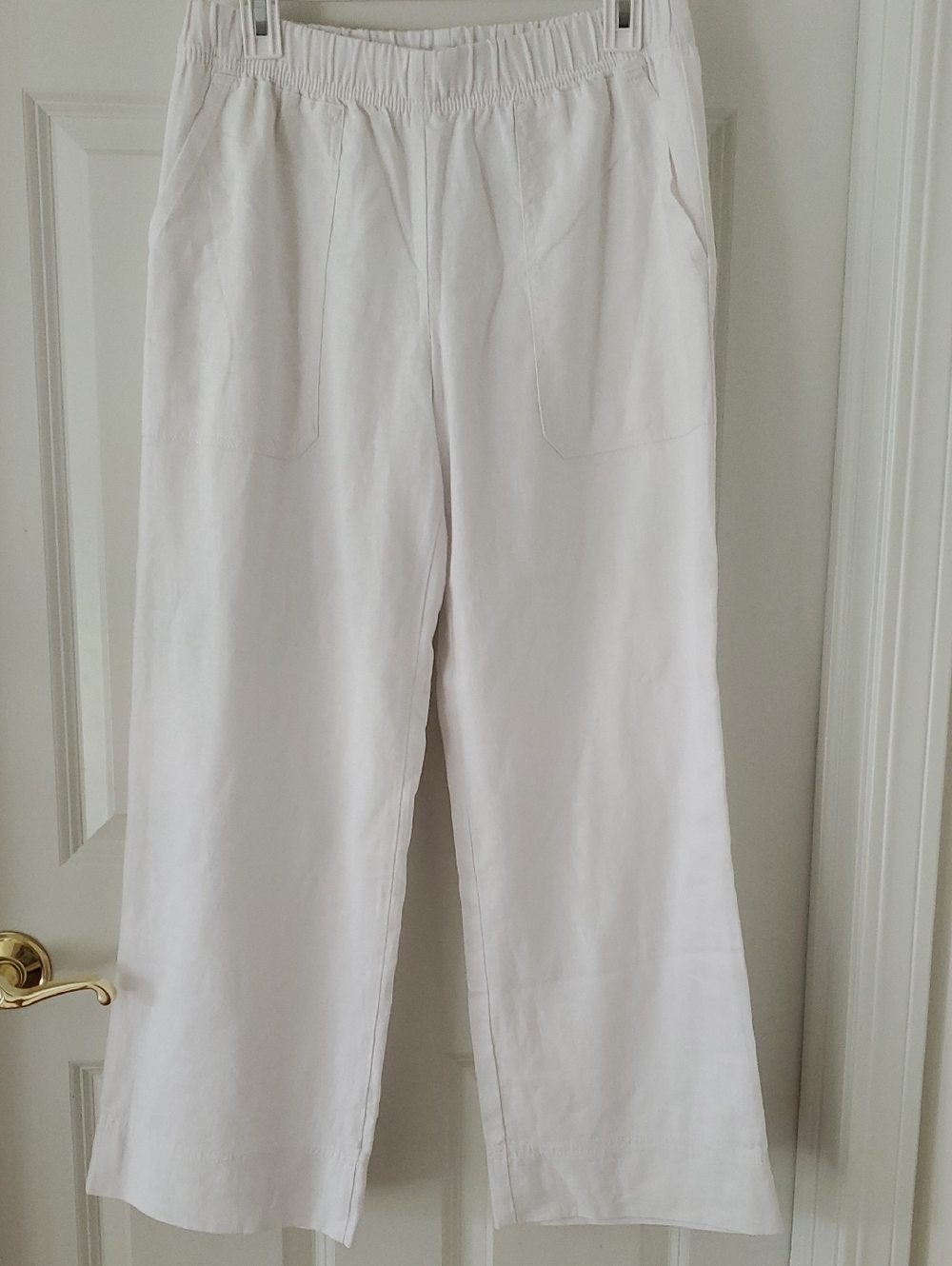 Ann Taylor Weekend White Elastic Waist Pants Size MP